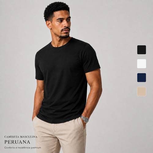 Camiseta Masculina Peruana - Elastano 40.1