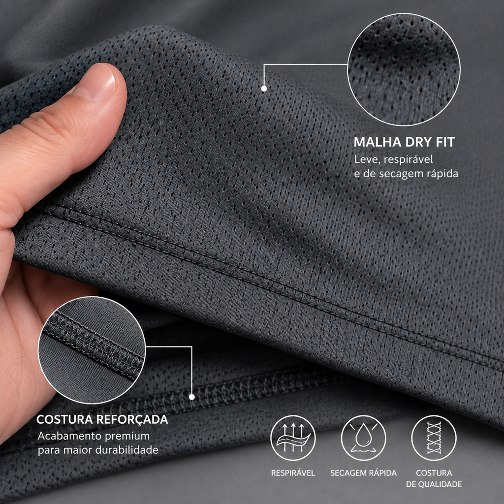 Kit 4 Camisetas Masculina Dry Fit