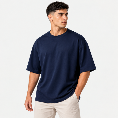 Camiseta Masculina Oversized em Suedine