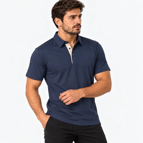 Camisa Polo Masculina em Tecido Tecnológico