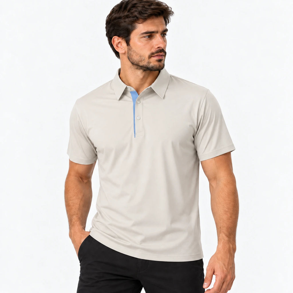 Camisa Polo Masculina em Tecido Tecnológico