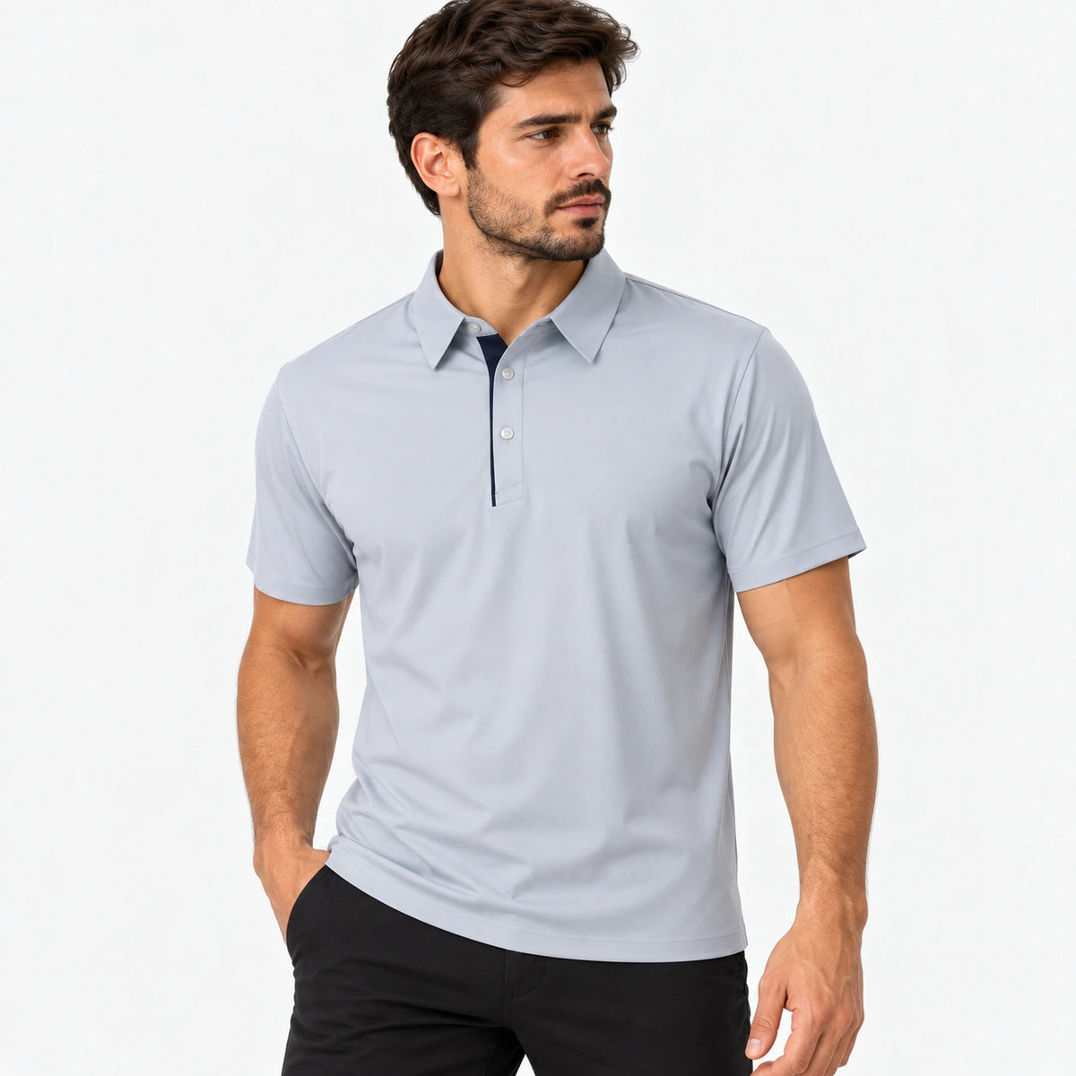 Camisa Polo Masculina em Tecido Tecnológico