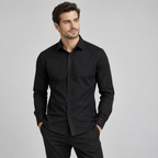 Kit 4 Camisas Sociais Masculinas Manga Longa Premium
