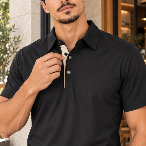 Camisa Polo Masculina em Tecido Tecnológico