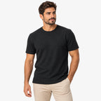 Camiseta Masculina Texturizada em Malha Waffle