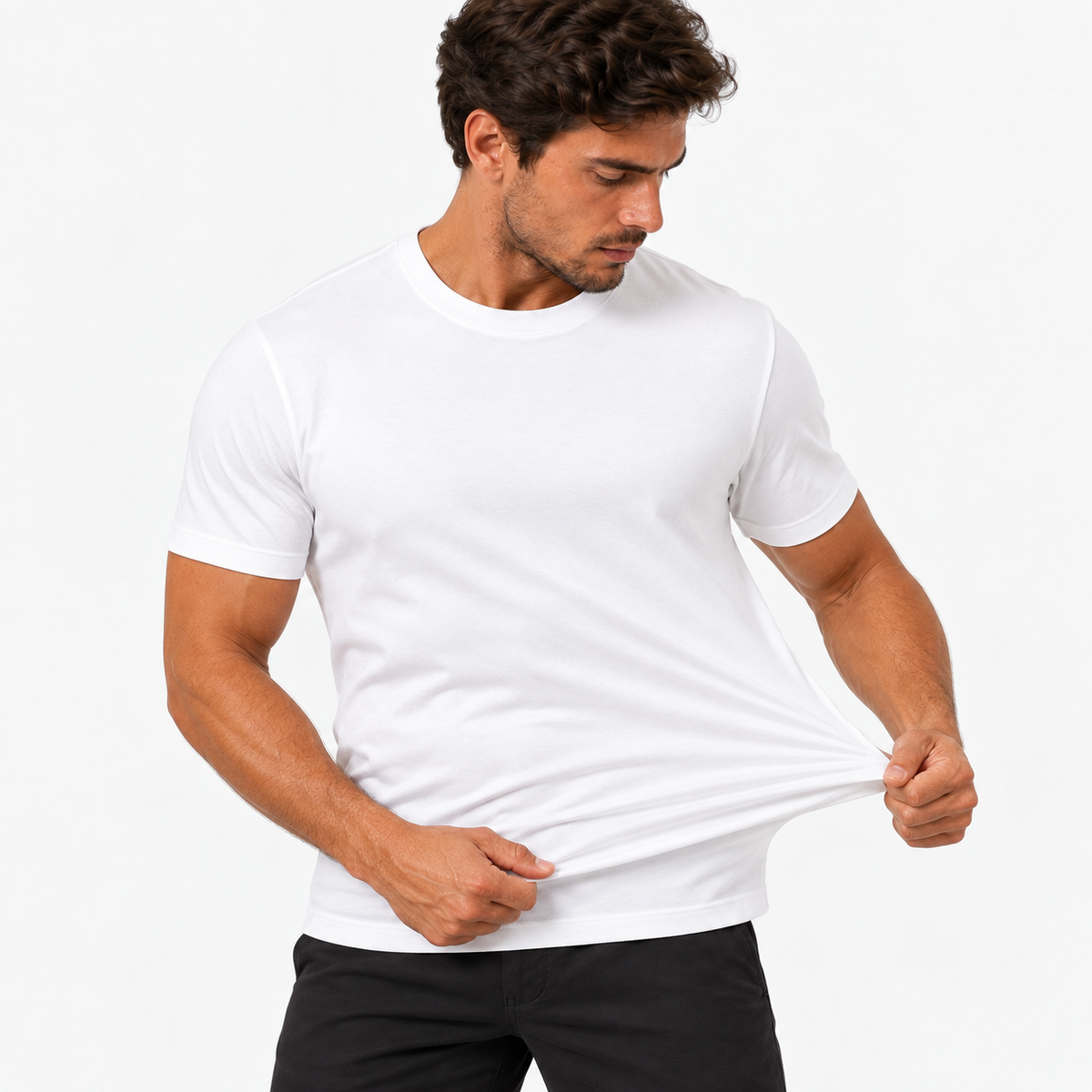 Kit 3 Camisetas Masculinas em Malha Egípcia Premium