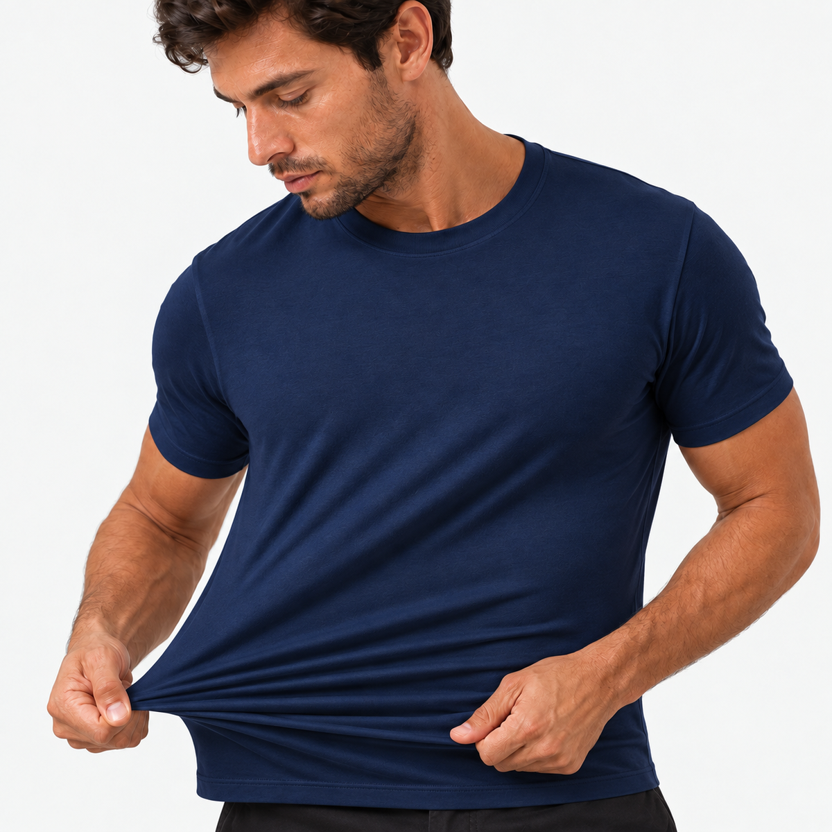 Kit 3 Camisetas Masculinas em Malha Egípcia Premium