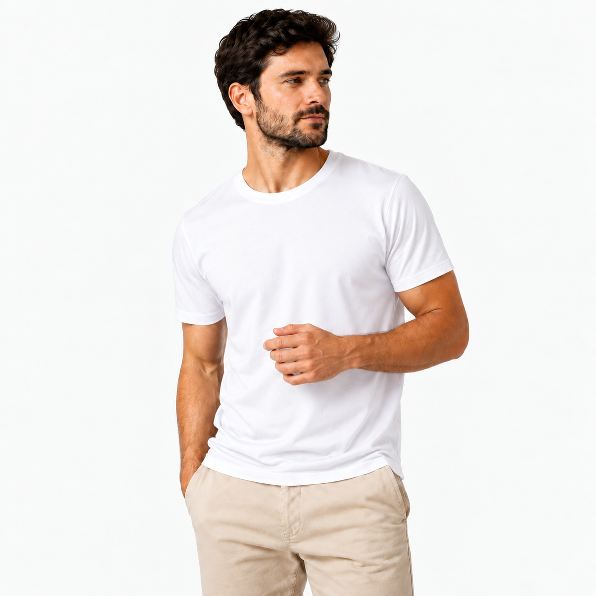 Camiseta Masculina de Algodão Pima Premium