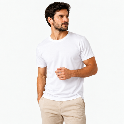 Camiseta Masculina de Algodão Pima Premium