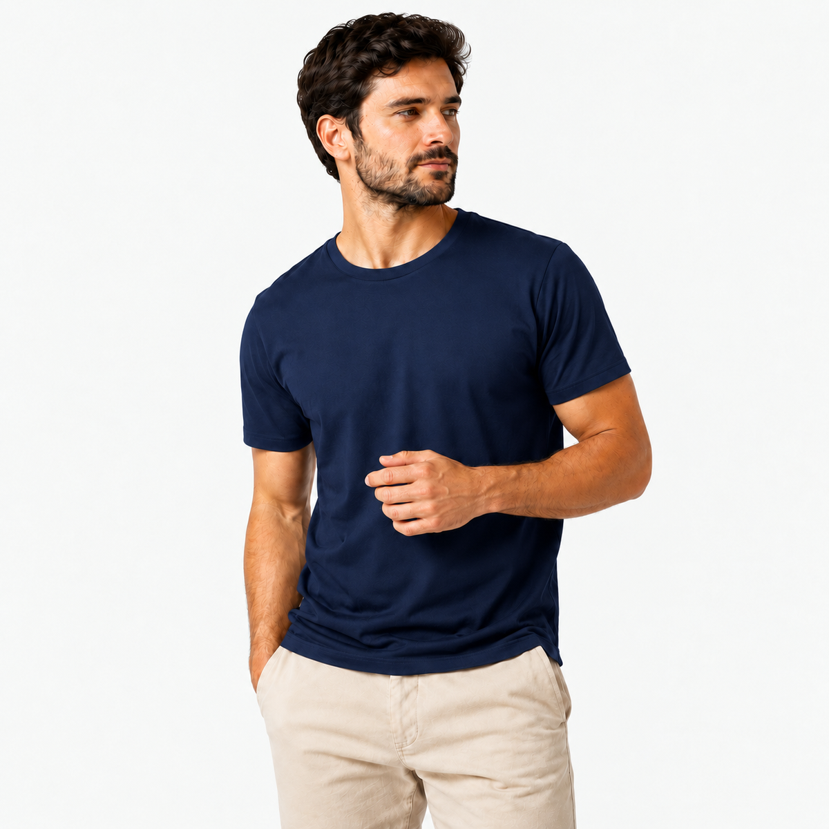 Camiseta Masculina de Algodão Pima Premium