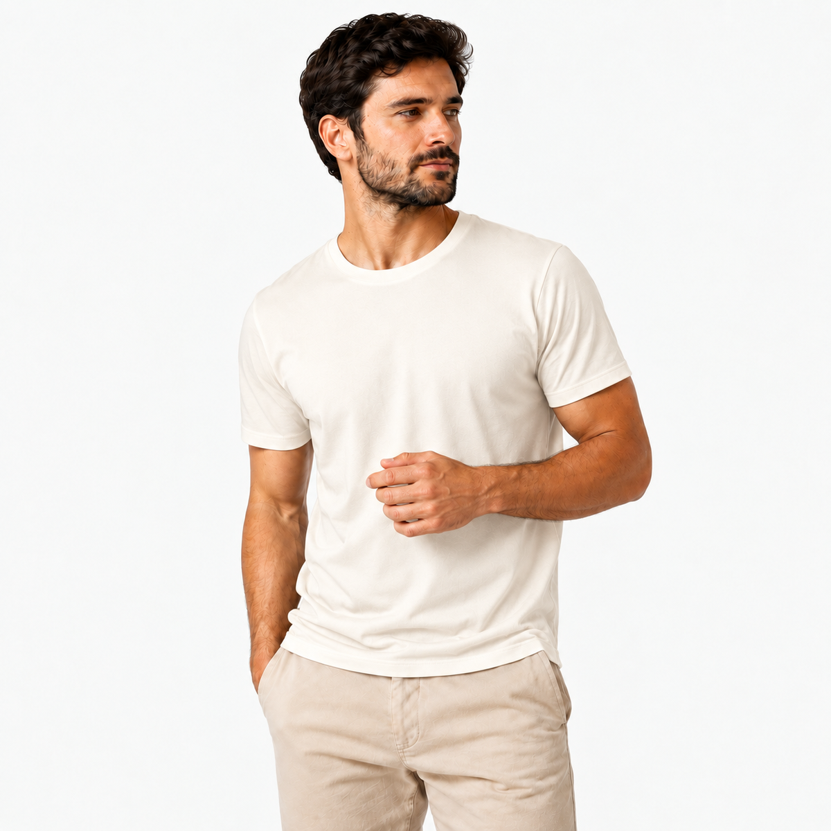 Camiseta Masculina de Algodão Pima Premium