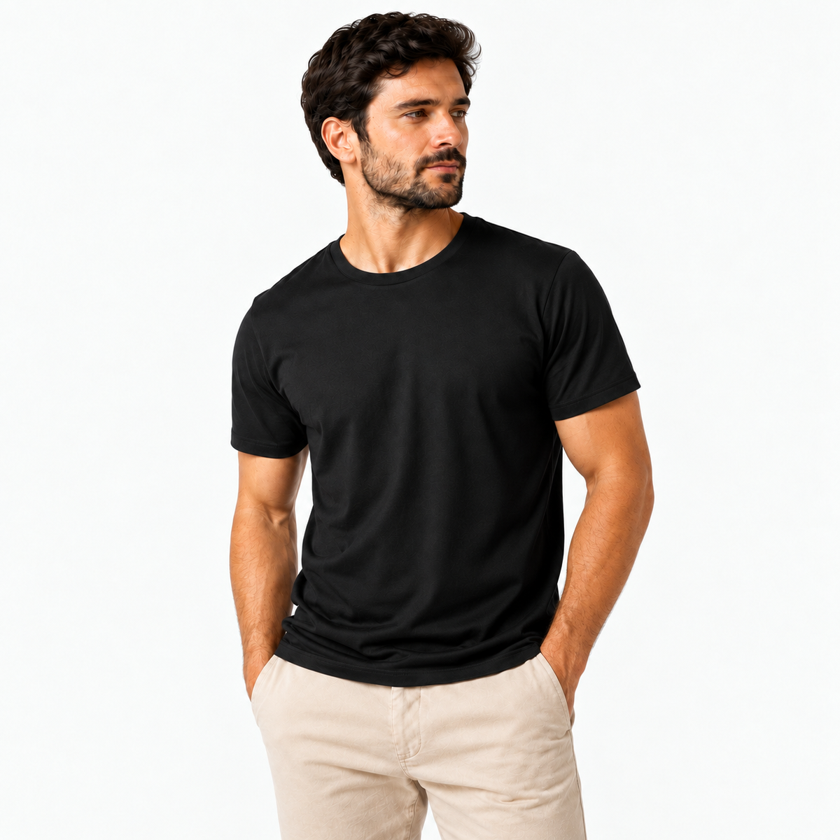 Camiseta Masculina de Algodão Pima Premium