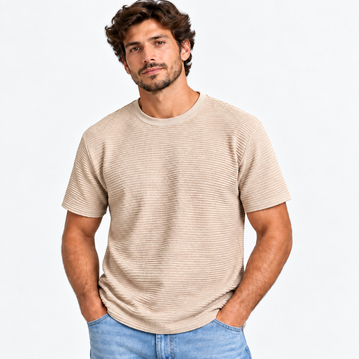 Kit 4 Camisetas Masculinas Texturizadas