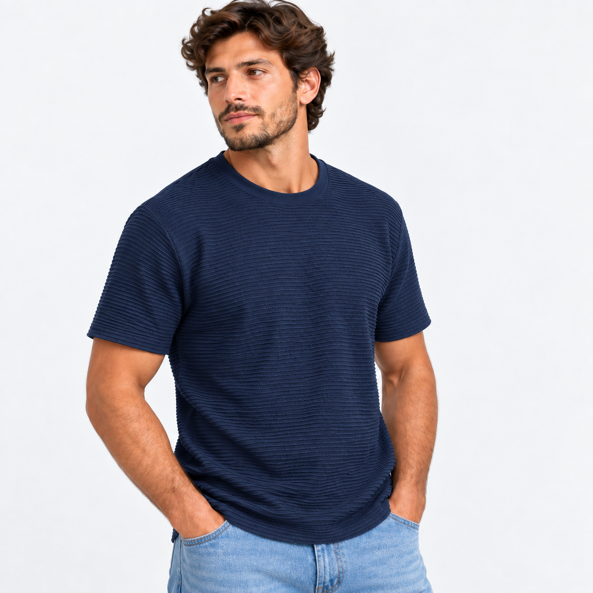Kit 4 Camisetas Masculinas Texturizadas