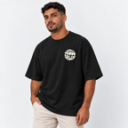 Camiseta Masculina Oversized Estampa Cristã Jesus Salva