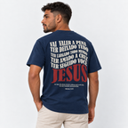 Camiseta Masculina Estampa Cristã Jesus Salva