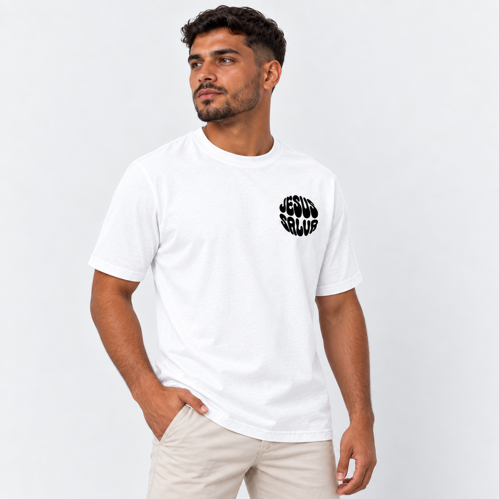 Camiseta Masculina Estampa Cristã Jesus Salva