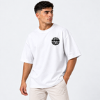 Camiseta Masculina Oversized Estampa Cristã Cristo Vive
