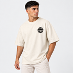 Camiseta Masculina Oversized Estampa Cristã Cristo Vive