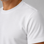 Kit 2 Camisetas Masculinas de Algodão 30.1 Penteado