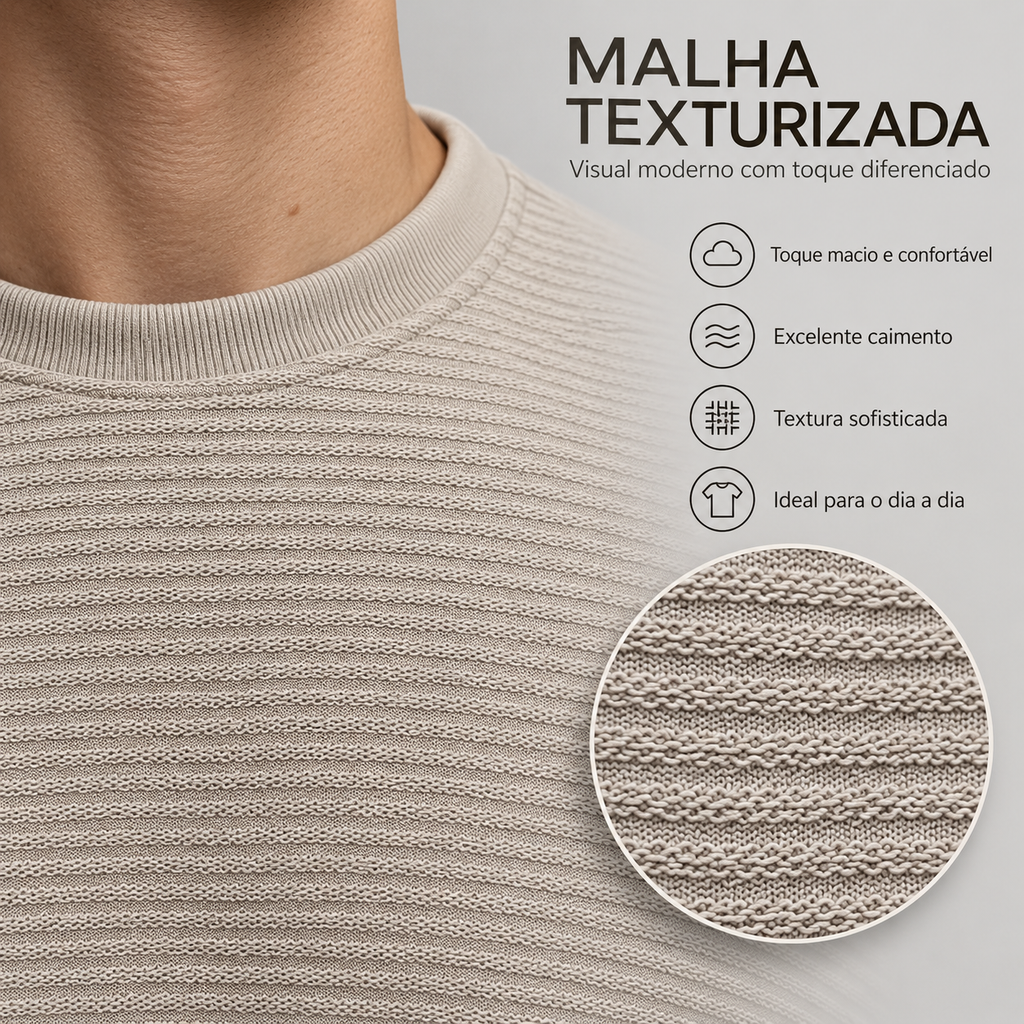 Camiseta Masculina Texturizada