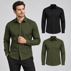 Kit 2 Camisas Sociais Masculinas Manga Longa Premium