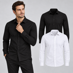 Kit 2 Camisas Sociais Masculinas Manga Longa Premium