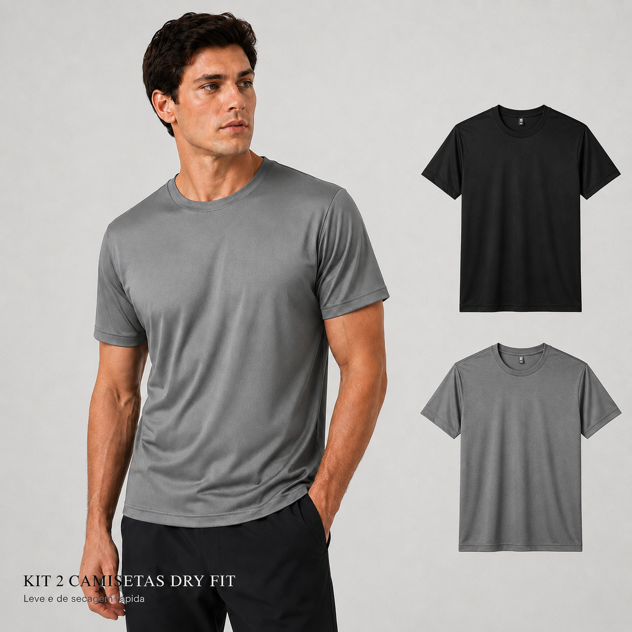 Kit 2 Camisetas Masculina Dry Fit