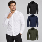 Kit 4 Camisas Sociais Masculinas Manga Longa Premium