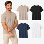 Kit 4 Camisetas Masculinas Texturizadas em Malha Waffle