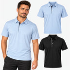 Kit 2 Camisas Polos Masculinas em Tecido Tecnológico