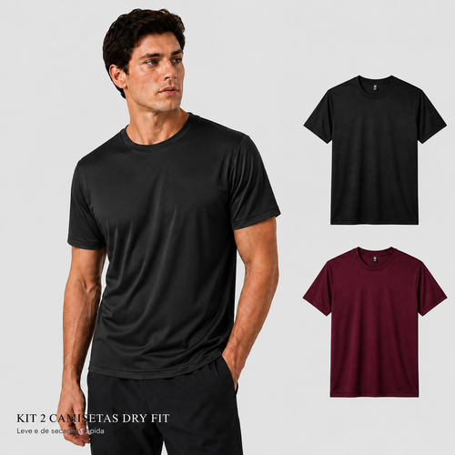 Kit 2 Camisetas Masculina Dry Fit