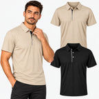 Kit 2 Camisas Polos Masculinas em Tecido Tecnológico