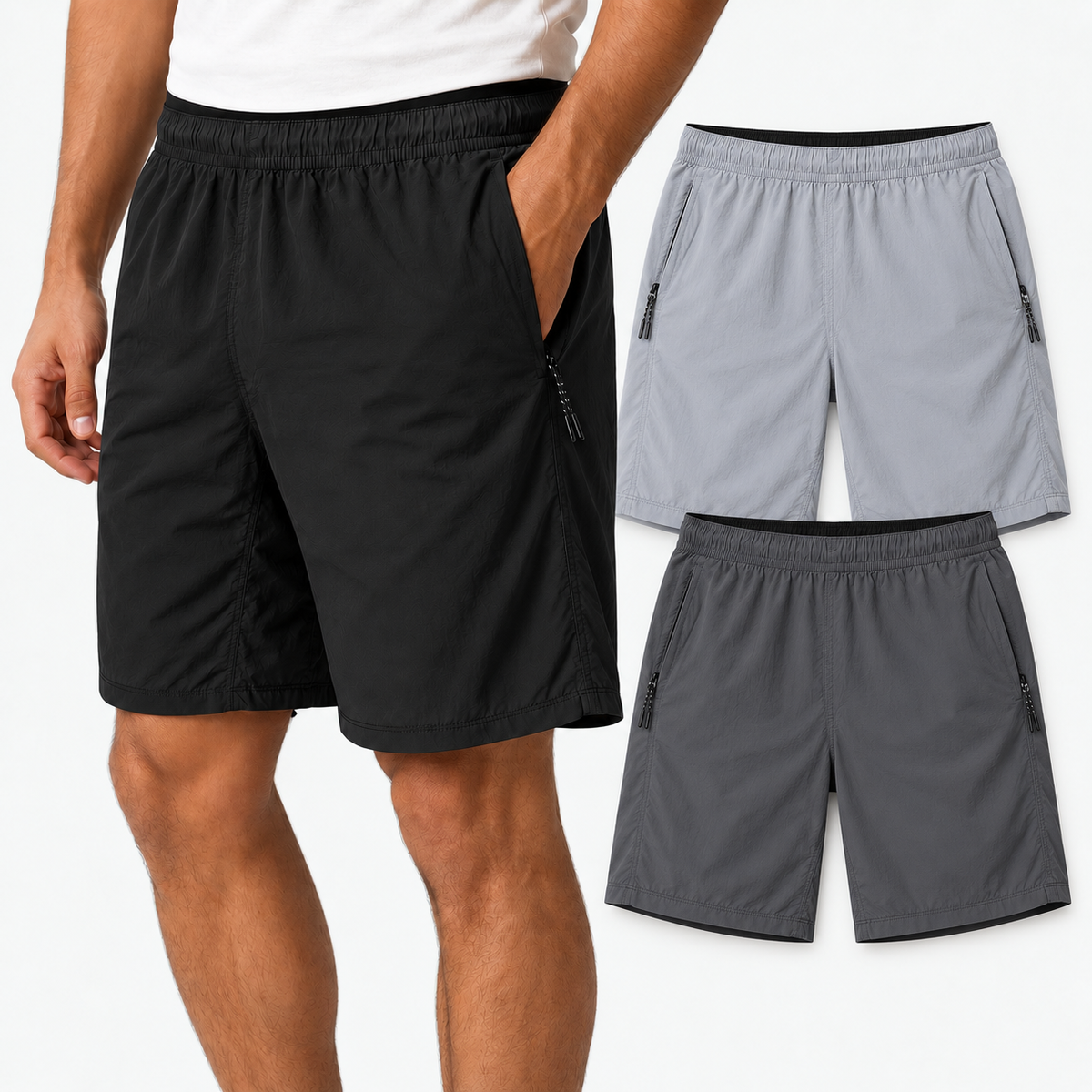 Kit 3 Shorts Masculinos Impermeáveis Tecnológicos